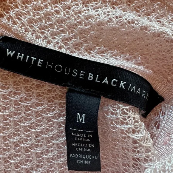 🌴 White House Black Market Pink Sleeveless Ruffled Mesh Blouse - Picture 6 of 6